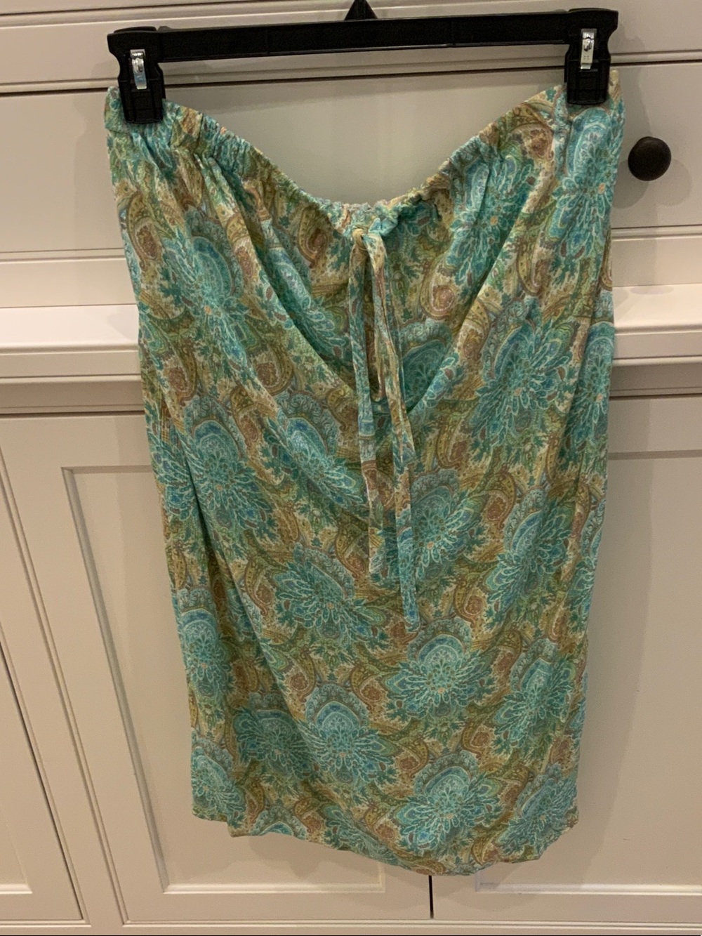 O'Neill Turquoise Paisley Off-Shoulder Tunic Top
